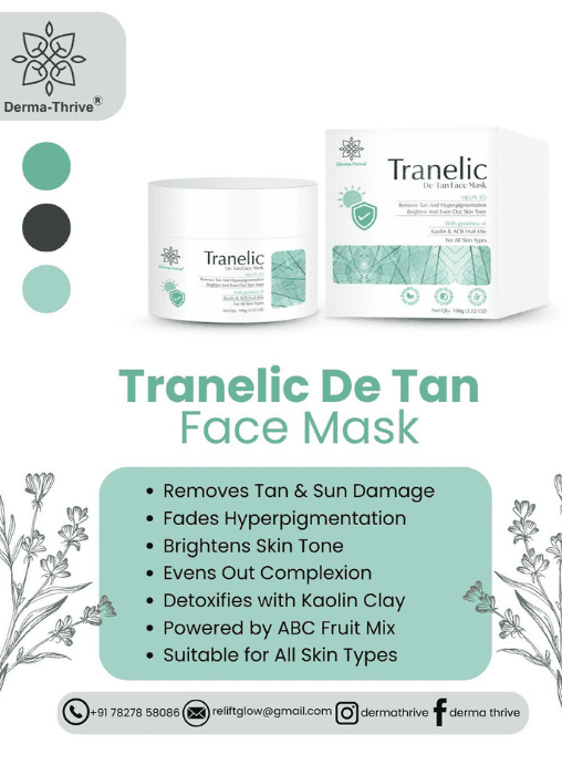 Derma - Thrive Tranelic De Tan Face Mask